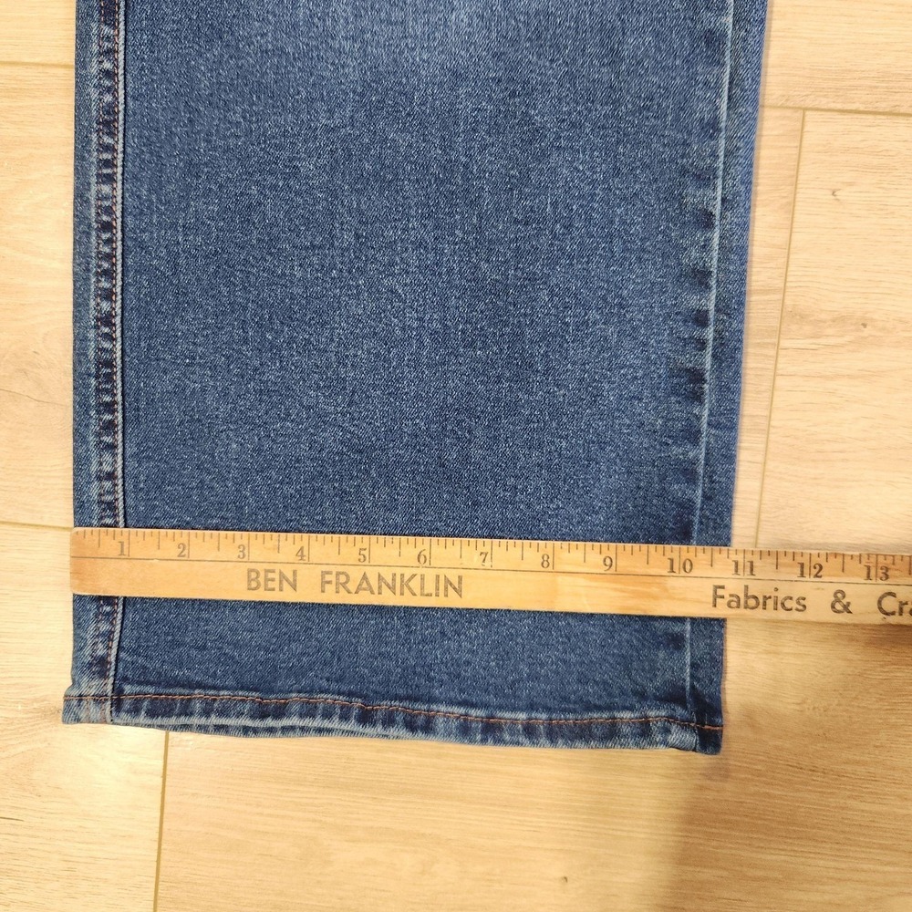 Levi Strauss Signature Wide Leg Jeans Womens 10 Blue High Rise Stretch Denim - Picture 9 of 10